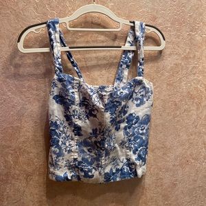 Reformation Linen Bustier Corset Top